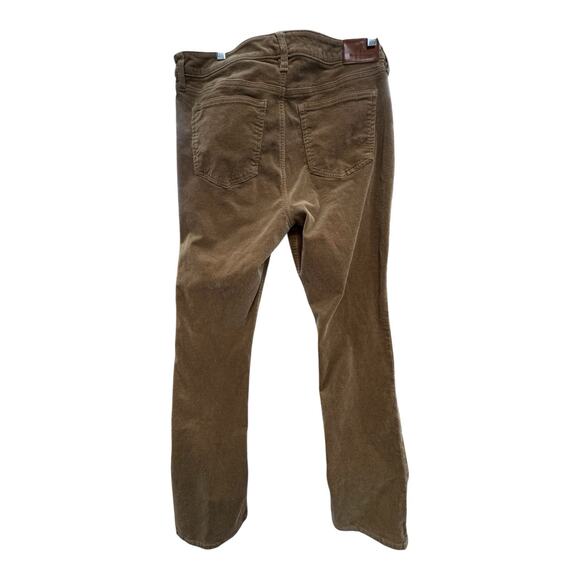 Lauren Ralph Black Label Navy Brown Corduroy 14 Trousers Pants Flat Straight - Picture 6 of 6